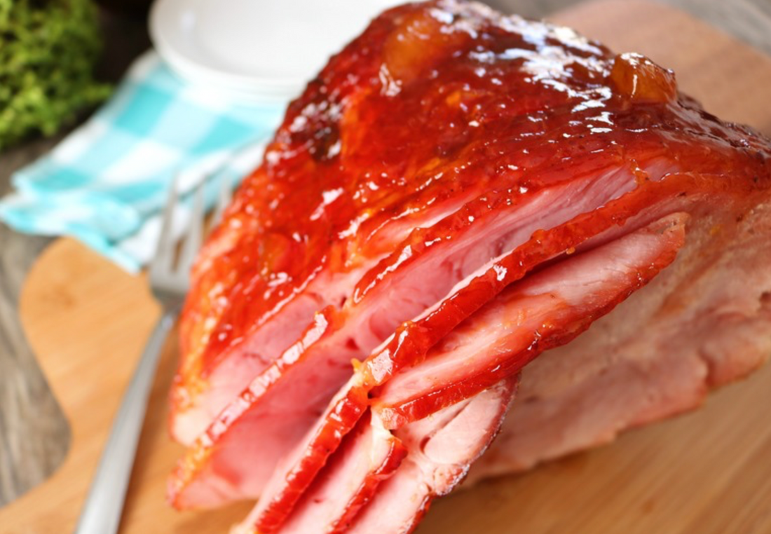 EASY 3-INGREDIENT PEACH GLAZED HAM